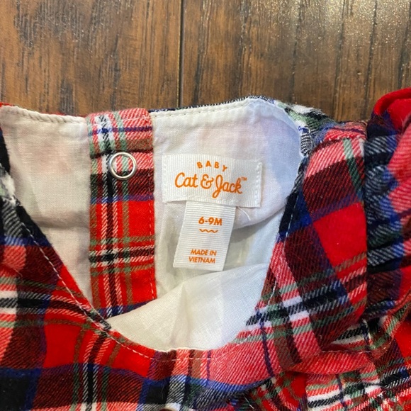 Sister Set!! 5T and 6/9 months! Holiday/ Christmas Dress Cat & Jack - Picture 7 of 7